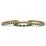 Load image into Gallery viewer, antique-diamond-stackable-band-with-emerald-in-yellow-gold-FD9117ROGEMGRANGLE3-NL-YG.jpg
