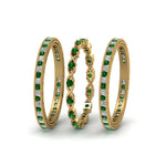 Load image into Gallery viewer, antique-diamond-stackable-band-with-emerald-in-yellow-gold-FD9117ROGEMGRANGLE3-NL-YG.jpg
