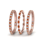 Load image into Gallery viewer, antique-diamond-stackable-band-with-orange-sapphire-in-rose-gold-FD9117ROGSAORANGLE3-NL-RG.jpg
