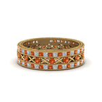 Load image into Gallery viewer, antique-diamond-stackable-band-with-orange-sapphire-in-yellow-gold-FD9117ROGSAORANGLE3-NL-YG.jpg
