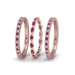 Load image into Gallery viewer, antique-diamond-stackable-band-with-pink-sapphire-in-rose-gold-FD9117ROGSADRPIANGLE3-NL-RG.jpg
