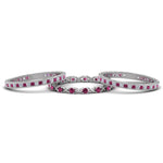 Load image into Gallery viewer, antique-diamond-stackable-band-with-pink-sapphire-in-white-gold-FD9117ROGSADRPIANGLE3-NL-WG.jpg
