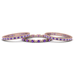 Load image into Gallery viewer, antique-diamond-stackable-band-with-purple-topaz-in-rose-gold-FD9117ROGVITOANGLE3-NL-RG.jpg
