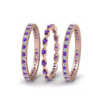 Load image into Gallery viewer, antique-diamond-stackable-band-with-purple-topaz-in-rose-gold-FD9117ROGVITOANGLE3-NL-RG.jpg
