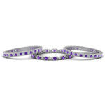 Load image into Gallery viewer, antique-diamond-stackable-band-with-purple-topaz-in-white-gold-FD9117ROGVITOANGLE3-NL-WG.jpg
