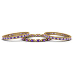 Load image into Gallery viewer, antique-diamond-stackable-band-with-purple-topaz-in-yellow-gold-FD9117ROGVITOANGLE3-NL-YG.jpg
