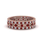 Load image into Gallery viewer, antique-diamond-stackable-band-with-ruby-in-rose-gold-FD9117ROGRUDRANGLE3-NL-RG.jpg
