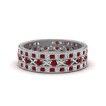 Load image into Gallery viewer, antique-diamond-stackable-band-with-ruby-in-white-gold-FD9117ROGRUDRANGLE3-NL-WG.jpg
