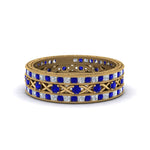 Load image into Gallery viewer, antique-diamond-stackable-band-with-sapphire-in-yellow-gold-FD9117ROGSABLANGLE3-NL-YG.jpg
