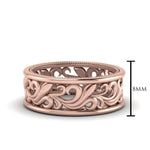 Load image into Gallery viewer, Antique Mens Wide Filigree Band
