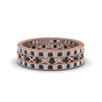 Load image into Gallery viewer, antique-stackable-band-with-black-diamond-in-rose-gold-FD9117ROGBLACKANGLE3-NL-RG.jpg

