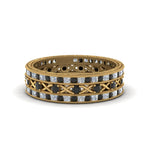 Load image into Gallery viewer, antique-stackable-band-with-black-diamond-in-yellow-gold-FD9117ROGBLACKANGLE3-NL-YG.jpg
