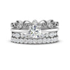 Load image into Gallery viewer, antique-stacked-bands-solitaire-diamond-ring-in-FD10171-NL-WG