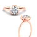 Thumbnail 6 - antique-style-round-bezel-solitaire-engagement-ring-in-rose-gold-fdenr11614roangle3-nl-rg.jpg