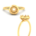 Thumbnail 10 - Antique Style Semi Mount Solitaire Ring