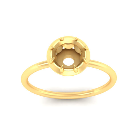 Antique Style Semi Mount Solitaire Ring
