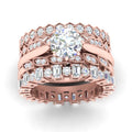 Thumbnail 2 - art-deco-5-stack-bridal-ring-set-in-FD-10121RO-NL-RG