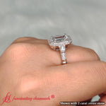 Load image into Gallery viewer, art-deco-emerald-cut-lab-engagement-ring-in-14k-white-gold-fdenr9760-4
