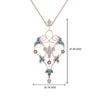 Load image into Gallery viewer, art-deco-filigree-diamond-necklace-with-blue-topaz-in-FDPD8600GICBLTOANGLE2-NL-RG