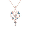 Load image into Gallery viewer, art-deco-filigree-diamond-necklace-with-blue-topaz-in-FDPD8600GICBLTOANGLE2-NL-RG