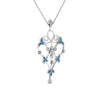 Load image into Gallery viewer, art-deco-filigree-diamond-necklace-with-blue-topaz-in-FDPD8600GICBLTOANGLE2-NL-WG