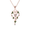 Load image into Gallery viewer, art-deco-filigree-diamond-necklace-with-emerald-in-FDPD8600GEMGRANGLE2-NL-RG