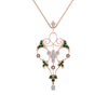 Load image into Gallery viewer, art-deco-filigree-diamond-necklace-with-emerald-in-FDPD8600GEMGRANGLE2-NL-RG