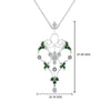 Load image into Gallery viewer, art-deco-filigree-diamond-necklace-with-emerald-in-FDPD8600GEMGRANGLE2-NL-WG