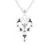 Load image into Gallery viewer, art-deco-filigree-diamond-necklace-with-emerald-in-FDPD8600GEMGRANGLE2-NL-WG