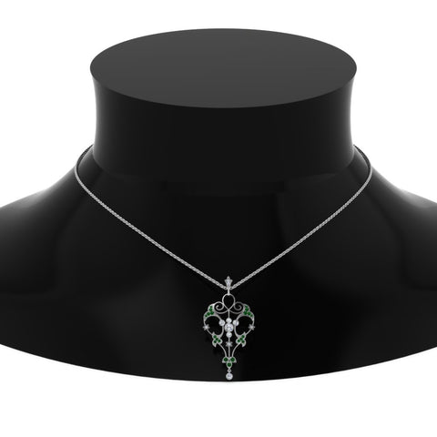 art-deco-filigree-diamond-necklace-with-emerald-in-FDPD8600GEMGRANGLE2-NL-WG