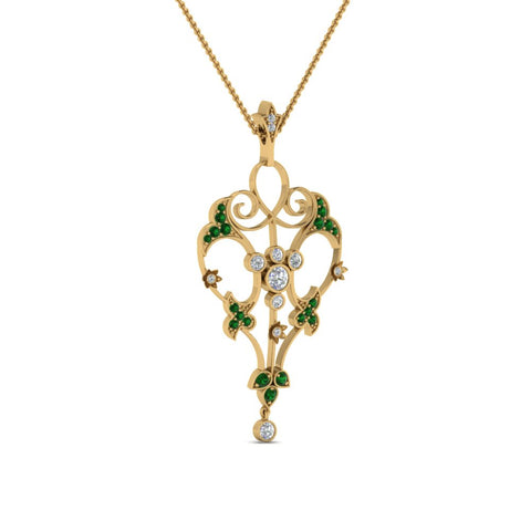 art-deco-filigree-diamond-necklace-with-emerald-in-FDPD8600GEMGRANGLE2-NL-YG