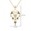 Load image into Gallery viewer, art-deco-filigree-diamond-necklace-with-emerald-in-FDPD8600GEMGRANGLE2-NL-YG