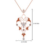 Load image into Gallery viewer, art-deco-filigree-diamond-necklace-with-orange-sapphire-in-FDPD8600GSAORANGLE2-NL-RG