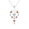 Load image into Gallery viewer, art-deco-filigree-diamond-necklace-with-orange-sapphire-in-FDPD8600GSAORANGLE2-NL-WG