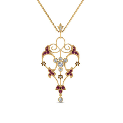 art-deco-filigree-diamond-necklace-with-pink-sapphire-in-FDPD8600GSADRPIANGLE2-NL-YG