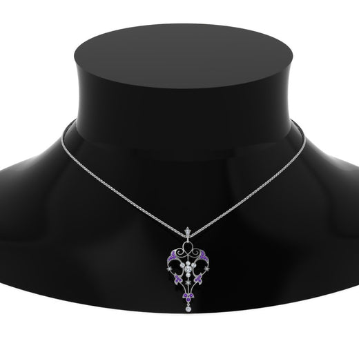 art-deco-filigree-diamond-necklace-with-purple-topaz-in-FDPD8600GVITOANGLE2-NL-WG