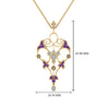 Load image into Gallery viewer, art-deco-filigree-diamond-necklace-with-purple-topaz-in-FDPD8600GVITOANGLE2-NL-YG