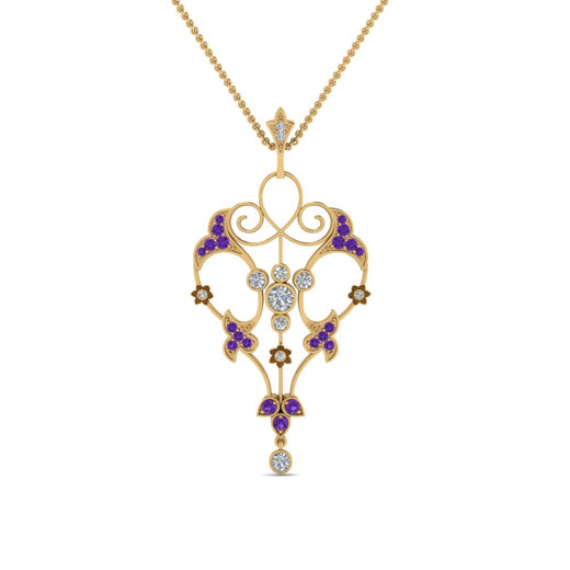 art-deco-filigree-diamond-necklace-with-purple-topaz-in-FDPD8600GVITOANGLE2-NL-YG