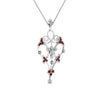 Load image into Gallery viewer, art-deco-filigree-diamond-necklace-with-ruby-in-FDPD8600GRUDRANGLE2-NL-WG