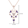 Load image into Gallery viewer, art-deco-filigree-diamond-necklace-with-sapphire-in-FDPD8600GSABLANGLE2-NL-RG