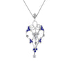 Load image into Gallery viewer, art-deco-filigree-diamond-necklace-with-sapphire-in-FDPD8600GSABLANGLE2-NL-WG