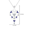 Load image into Gallery viewer, art-deco-filigree-diamond-necklace-with-sapphire-in-FDPD8600GSABLANGLE2-NL-WG