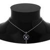 Load image into Gallery viewer, art-deco-filigree-diamond-necklace-with-sapphire-in-FDPD8600GSABLANGLE2-NL-WG
