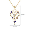Load image into Gallery viewer, art-deco-filigree-diamond-necklace-with-sapphire-in-FDPD8600GSABLANGLE2-NL-YG