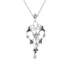 Load image into Gallery viewer, art-deco-filigree-necklace-with-black-diamond-in-FDPD8600GBLACKANGLE2-NL-WG