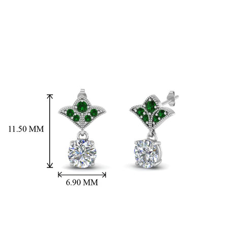 art-deco-inspired-round-drop-earring-with-emerald-in-950-Platinum-FDEAR8425-0.25CTGEMGR-NL-WG