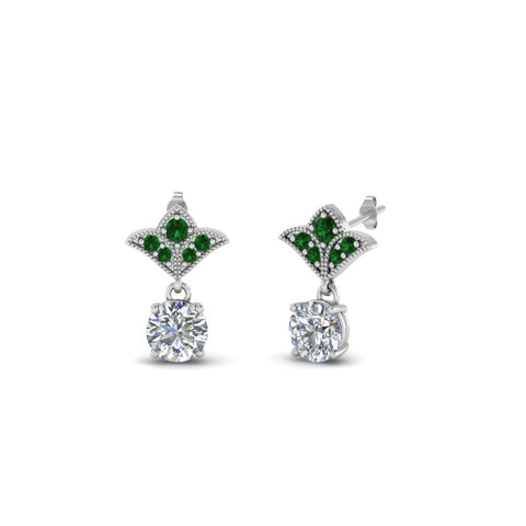 art-deco-inspired-round-drop-earring-with-emerald-in-950-Platinum-FDEAR8425-0.25CTGEMGR-NL-WG