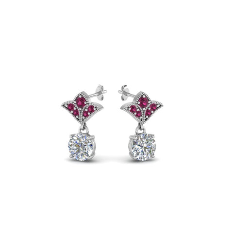 art-deco-inspired-round-drop-earring-with-pink-sapphire-in-14K-white-gold-FDEAR8425-0.25CTGSADRPI-NL-WG