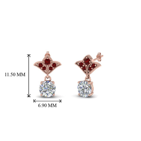 art-deco-inspired-round-drop-earring-with-ruby-in-14K-rose-gold-FDEAR8425-0.25CTGRUDR-NL-RG