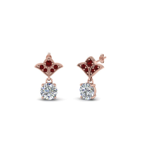 art-deco-inspired-round-drop-earring-with-ruby-in-14K-rose-gold-FDEAR8425-0.25CTGRUDR-NL-RG